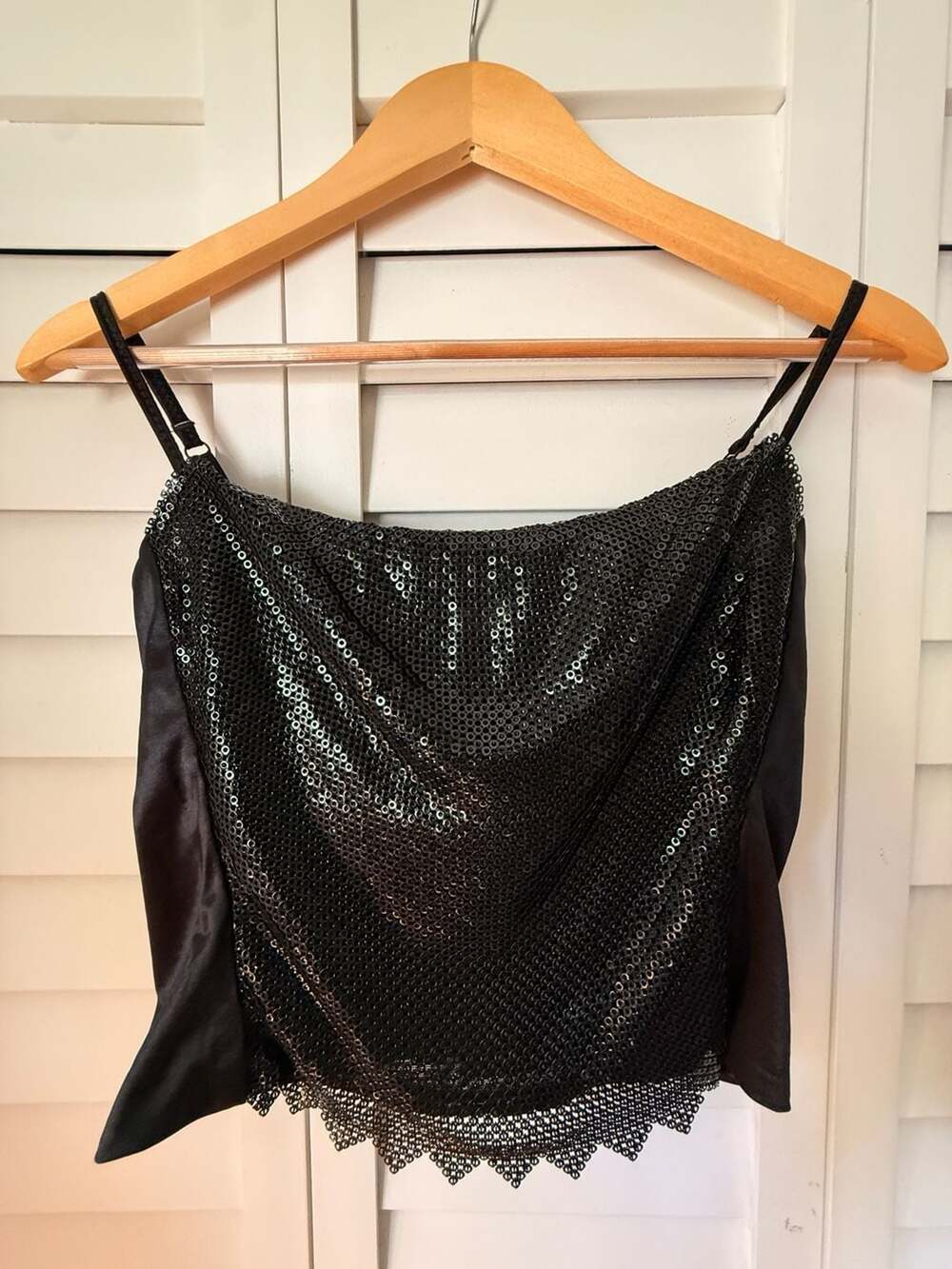Flora Nikrooz Sequin Chainmail Corset Camisole Top